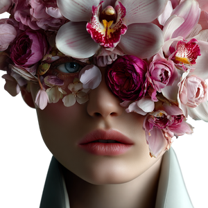 Floral Fantasy Portrait V2 Vinyl Car Decal Sticker – Waterproof & UV-Resistant 6.826666666666667"