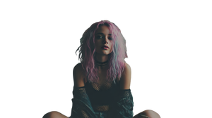 Pastel-Haired Woman Vinyl Car Decal Sticker – Waterproof & UV-Resistant 5.4