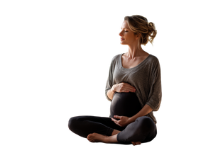 Meditating Pregnant Woman Vinyl Car Decal Sticker – Waterproof & UV-Resistant 6.1866666666666665"
