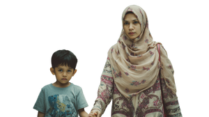 Worried Malay Mother Vinyl Car Decal Sticker – Waterproof & UV-Resistant 2.72"