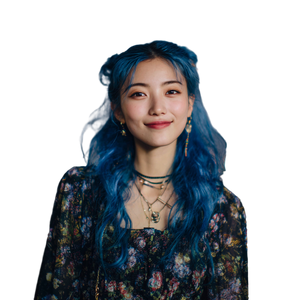 Dreamy Blue-Haired Portrait Vinyl Car Decal Sticker – Waterproof & UV-Resistant 3.4133333333333336" Dreamy Blue-Haired Portrait Vinyl Car Decal Sticker – Waterproof & UV-Resistant 3.4133333333333336"