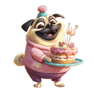 Happy Labubu Cake Vinyl Car Decal Sticker – Waterproof & UV-Resistant 3.4133333333333336"