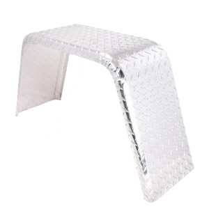 Husky Towing Aluminum Trailer Fender | Single Wheel Jeep Style, Fits 13-15 Inch Wheels, 33x10x17, PVC Coated, Made in USA