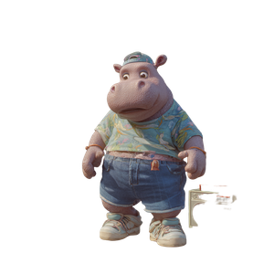 Hip Hop Hippo Vinyl Car Decal Sticker – Waterproof & UV-Resistant 6.826666666666667"