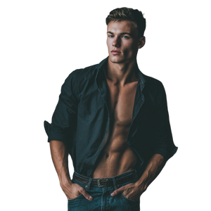 Skinny Young Man Vinyl Car Decal Sticker – Waterproof & UV-Resistant 3.4133333333333336"