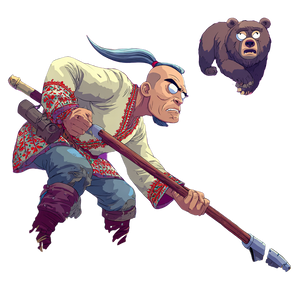 Ukrainian Cossack Mowing Vinyl Car Decal Sticker – Waterproof & UV-Resistant 3.4133333333333336"