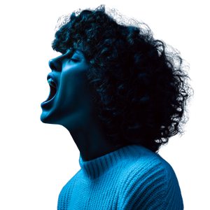 Screaming Woman Portrait V6 Vinyl Car Decal Sticker – Waterproof & UV-Resistant 3.4133333333333336"