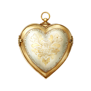 Vintage Heart Locket Vinyl Car Decal Sticker – Waterproof & UV-Resistant 3.4133333333333336"