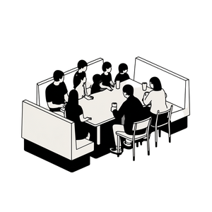 Family Dining Scene V3 Vinyl Car Decal Sticker – Waterproof & UV-Resistant 3.4133333333333336"
