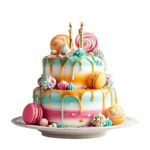 Vibrant Birthday Cake V2 Vinyl Car Decal Sticker – Waterproof & UV-Resistant 6.826666666666667"