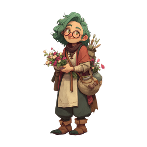Gnome Flower Witch Vinyl Car Decal Sticker – Waterproof & UV-Resistant 3.4133333333333336"