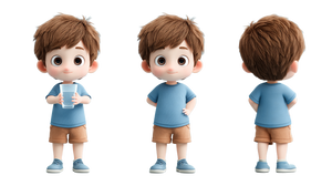 Young Boy Chibi Vinyl Car Decal Sticker – Waterproof & UV-Resistant 2.72"
