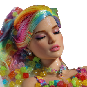 Rainbow Hair Barbie Vinyl Car Decal Sticker – Waterproof & UV-Resistant 3.4133333333333336"
