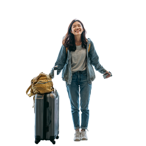 Excited Filipina Traveler Vinyl Car Decal Sticker – Waterproof & UV-Resistant 3.4133333333333336"