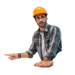Latino Engineer Presenting Vinyl Car Decal Sticker – Waterproof & UV-Resistant 3.4133333333333336"