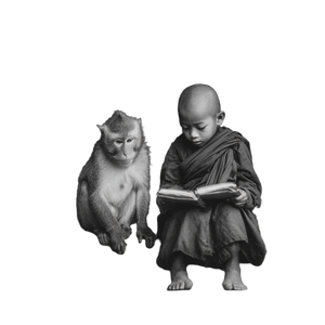Monk And Baboon Vinyl Car Decal Sticker – Waterproof & UV-Resistant 6.826666666666667"