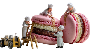 Miniature Pastry Chefs V3 Vinyl Car Decal Sticker – Waterproof & UV-Resistant 2.72"
