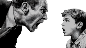 Angry Man Scene Vinyl Car Decal Sticker – Waterproof & UV-Resistant 2.72"
