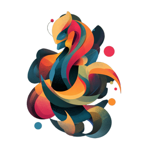 Abstract Scorpio Art Vinyl Car Decal Sticker – Waterproof & UV-Resistant 3.4133333333333336"