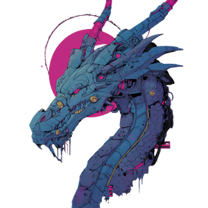 Cyberpunk Dragon V8 Vinyl Car Decal Sticker – Waterproof & UV-Resistant 6.826666666666667"