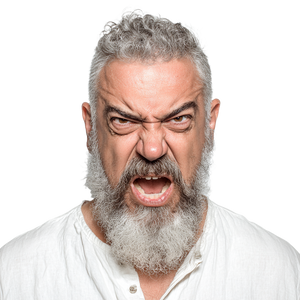 Angry Man Close-Up V3 Vinyl Car Decal Sticker – Waterproof & UV-Resistant 3.4133333333333336"