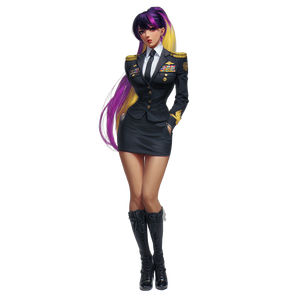 Military Anime Woman V2 Vinyl Car Decal Sticker – Waterproof & UV-Resistant 6.826666666666667"