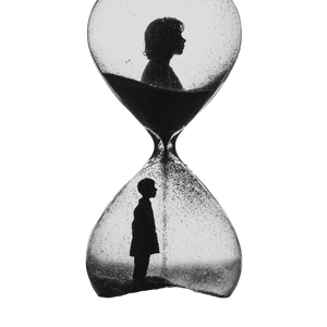 Silhouetted Hourglass Vinyl Car Decal Sticker – Waterproof & UV-Resistant 3.4133333333333336"