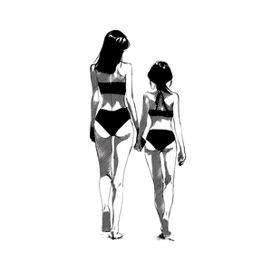 Girls In Swimsuits Vinyl Car Decal Sticker – Waterproof & UV-Resistant 3.4133333333333336"