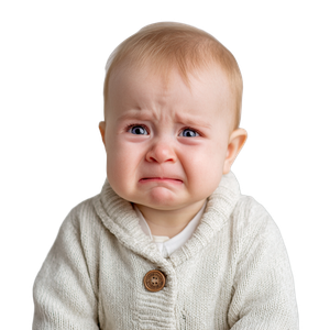 Crying Baby Portrait Vinyl Car Decal Sticker – Waterproof & UV-Resistant 3.4133333333333336"