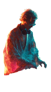 Dj In Kimono Vinyl Car Decal Sticker – Waterproof & UV-Resistant 9.706666666666667"