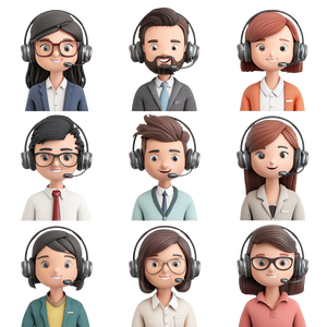Telemarketing Headphones Vinyl Car Decal Sticker – Waterproof & UV-Resistant 3.4133333333333336"