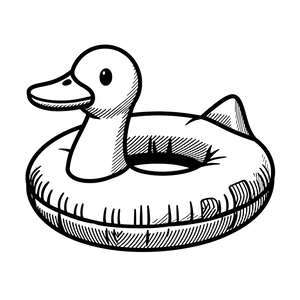 Duck Pool Floatie Vinyl Car Decal Sticker – Waterproof & UV-Resistant 6.826666666666667"