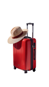 Red Suitcase Elegance Vinyl Car Decal Sticker – Waterproof & UV-Resistant 9.706666666666667"