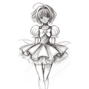 Sakura Card Sketch Vinyl Car Decal Sticker – Waterproof & UV-Resistant 3.4133333333333336"