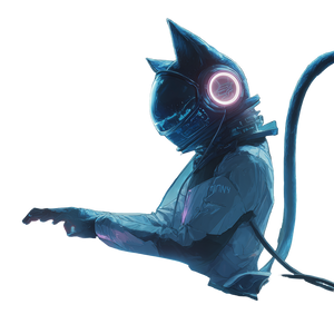 Space Cat Dj Vinyl Car Decal Sticker – Waterproof & UV-Resistant 6.826666666666667"