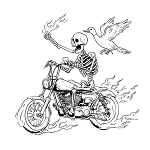Skeleton Biker V13 Vinyl Car Decal Sticker – Waterproof & UV-Resistant 3.4133333333333336"