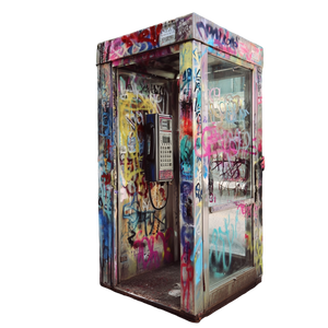 Graffiti Telephone Booth Vinyl Car Decal Sticker – Waterproof & UV-Resistant 3.4133333333333336"