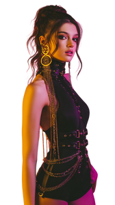 Futuristic Fashion Portrait V71 Vinyl Car Decal Sticker – Waterproof & UV-Resistant 9.706666666666667"