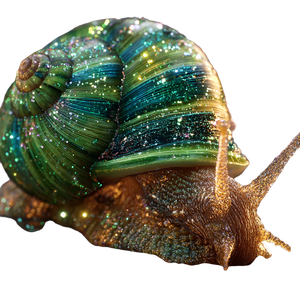 Magical Sparkle Snail Vinyl Car Decal Sticker – Waterproof & UV-Resistant 6.826666666666667"