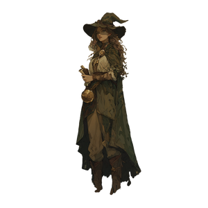 Woodland Witch V2 Vinyl Car Decal Sticker – Waterproof & UV-Resistant 3.4133333333333336"