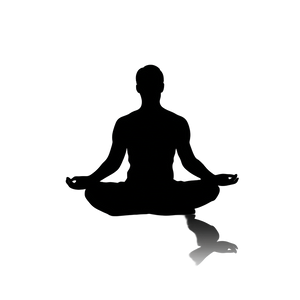 Meditating Silhouette V8 Vinyl Car Decal Sticker – Waterproof & UV-Resistant 3.4133333333333336"