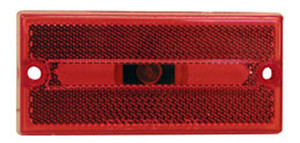 Peterson Mfg. Clearance Light | Rectangular Red Lens | 3-3/8 Inch Mounting Centers | Surface Mount | Incandescent Bulb Peterson Mfg. Clearance Light | Rectangular Red Lens | 3-3/8 Inch Mounting Centers | Surface Mount | Incandescent Bulb