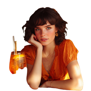 Aperol Spritz Woman V2 Vinyl Car Decal Sticker – Waterproof & UV-Resistant 3.4133333333333336"