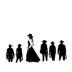 Silhouetted Cowgirl Vinyl Car Decal Sticker – Waterproof & UV-Resistant 3.4133333333333336"