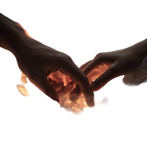 Intertwined Hands V7 Vinyl Car Decal Sticker – Waterproof & UV-Resistant 3.4133333333333336"