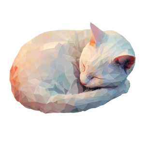 Sleeping Cat V37 Vinyl Car Decal Sticker – Waterproof & UV-Resistant 3.4133333333333336"