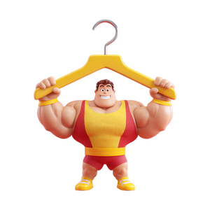 Cartoon Muscle Man Vinyl Car Decal Sticker – Waterproof & UV-Resistant 6.826666666666667"