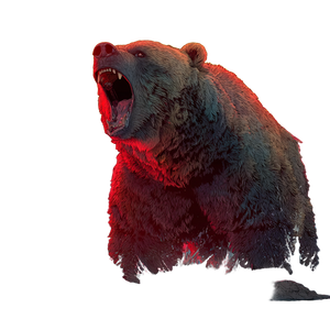 Synthwave Grizzly Vinyl Car Decal Sticker – Waterproof & UV-Resistant 3.4133333333333336"