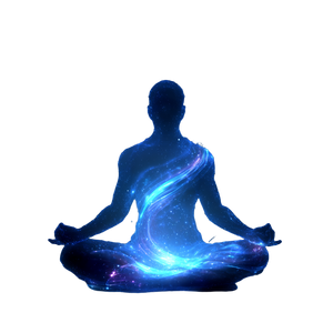 Glowing Cosmic Meditator Vinyl Car Decal Sticker – Waterproof & UV-Resistant 3.4133333333333336"