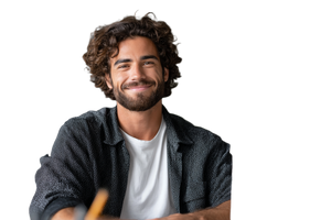 Smiling Latin Man Vinyl Car Decal Sticker – Waterproof & UV-Resistant 2.986666666666667"